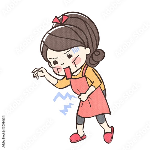 腹痛を起こすママちゃん
