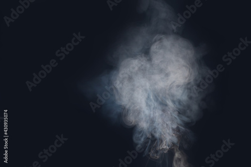 Fog isolated on dark background. Studio shot