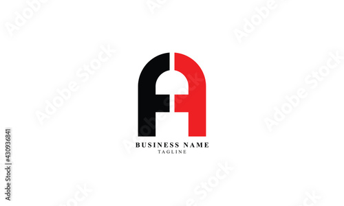 FA, AF, FAF, FFA, Abstract initial monogram letter alphabet logo design