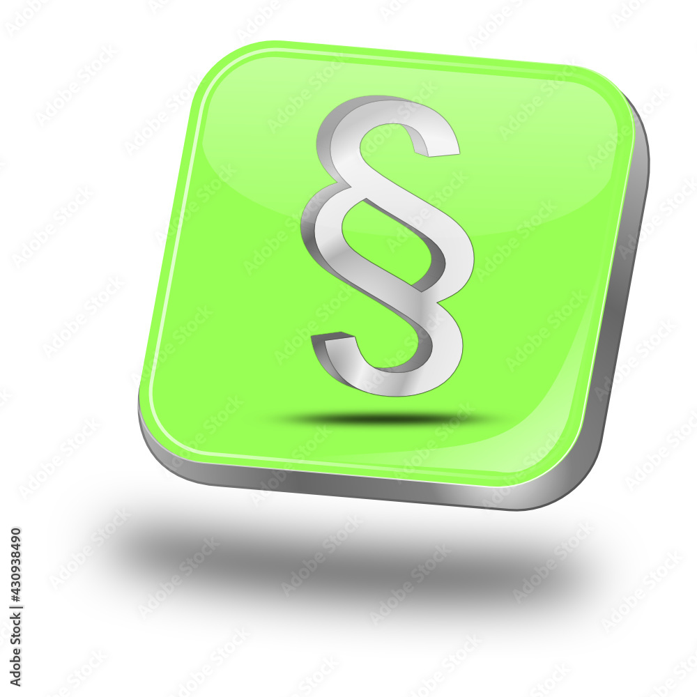Law paragraph button - 3D illustration Law paragraph button - 3D illustration