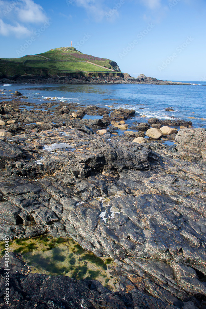 Rocky shoreline at Cape Cornwall, St. Just, Cornwall, UK. Rocky shoreline at Cape Cornwall, St. Just, Cornwall, UK.