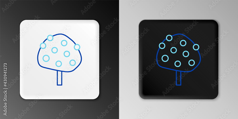Line Orange tree with fruits icon isolated on grey background. Colorful outline concept. Vector Line Orange tree with fruits icon isolated on grey background. Colorful outline concept. Vector