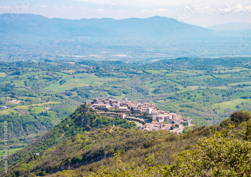 Monte Soratte in Sant'Oreste (Italy) - The beautiful landscapes with old hermitages in the mountain natural reserve in province of Rome, Sabina area, during the spring. © ValerioMei