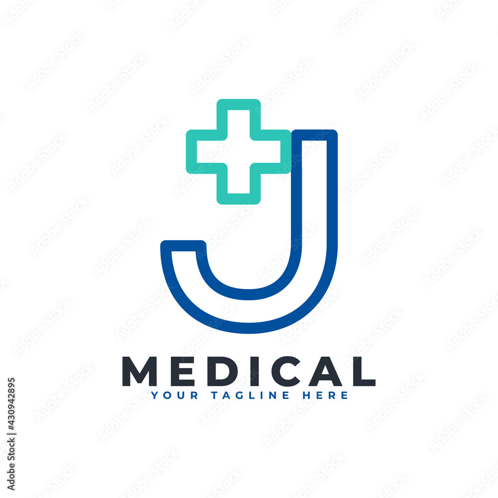 Letter J cross plus logo. Linear Style. Usable for Business, Science, Healthcare, Medical, Hospital and Nature Logos. Letter J cross plus logo. Linear Style. Usable for Business, Science, Healthcare, Medical, Hospital and Nature Logos.
