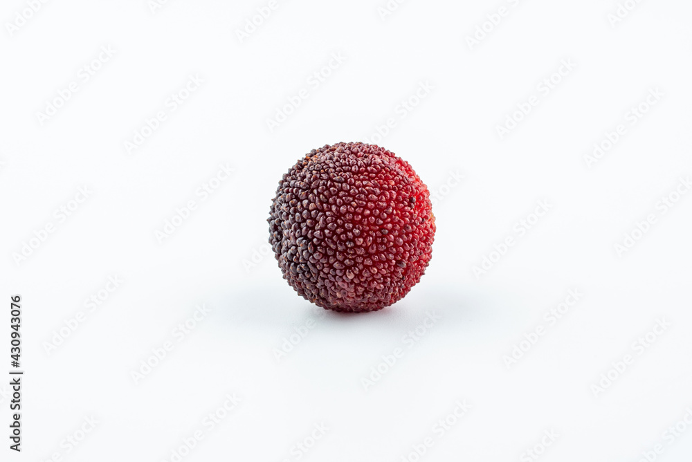 Fresh bayberry on white background Fresh bayberry on white background