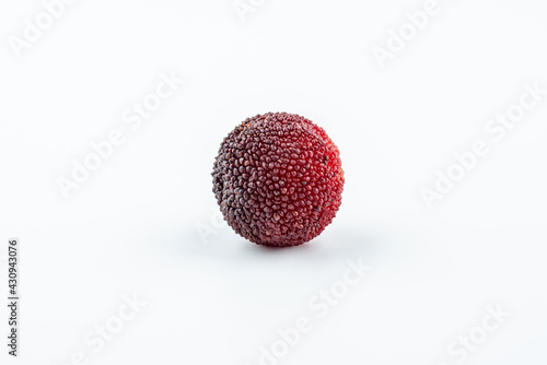 Fresh bayberry on white background