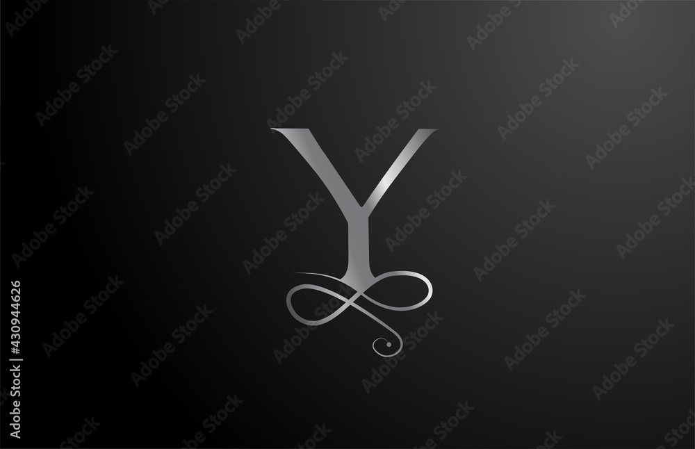 grey Y elegant monogram alphabet letter icon logo design. Vintage corporate brading for luxury products and company grey Y elegant monogram alphabet letter icon logo design. Vintage corporate brading for luxury products and company