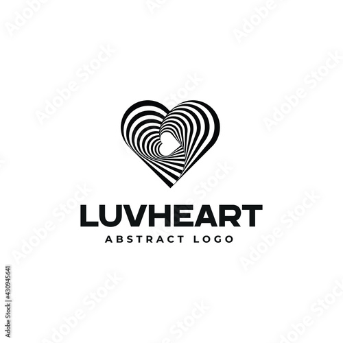 Heart logo - Love symbol Valentines day romantic celebration wedding passion health marriage web care emotion feeling - couple dating