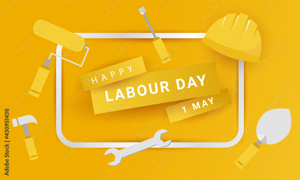 Labor Day Themed Design Illustration Stock Vector 