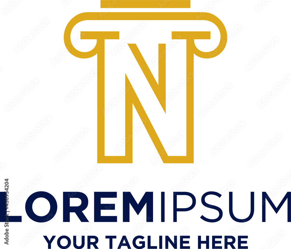 Letter N Law & Attorney Firm Logo Letter N Law & Attorney Firm Logo