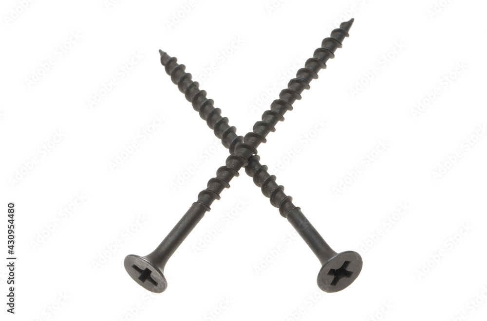 wood screw isolated wood screw isolated