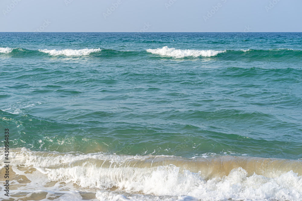 Waves Crash on a Beach