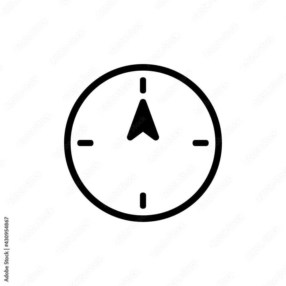 Vector compass icon on a white background Vector compass icon on a white background