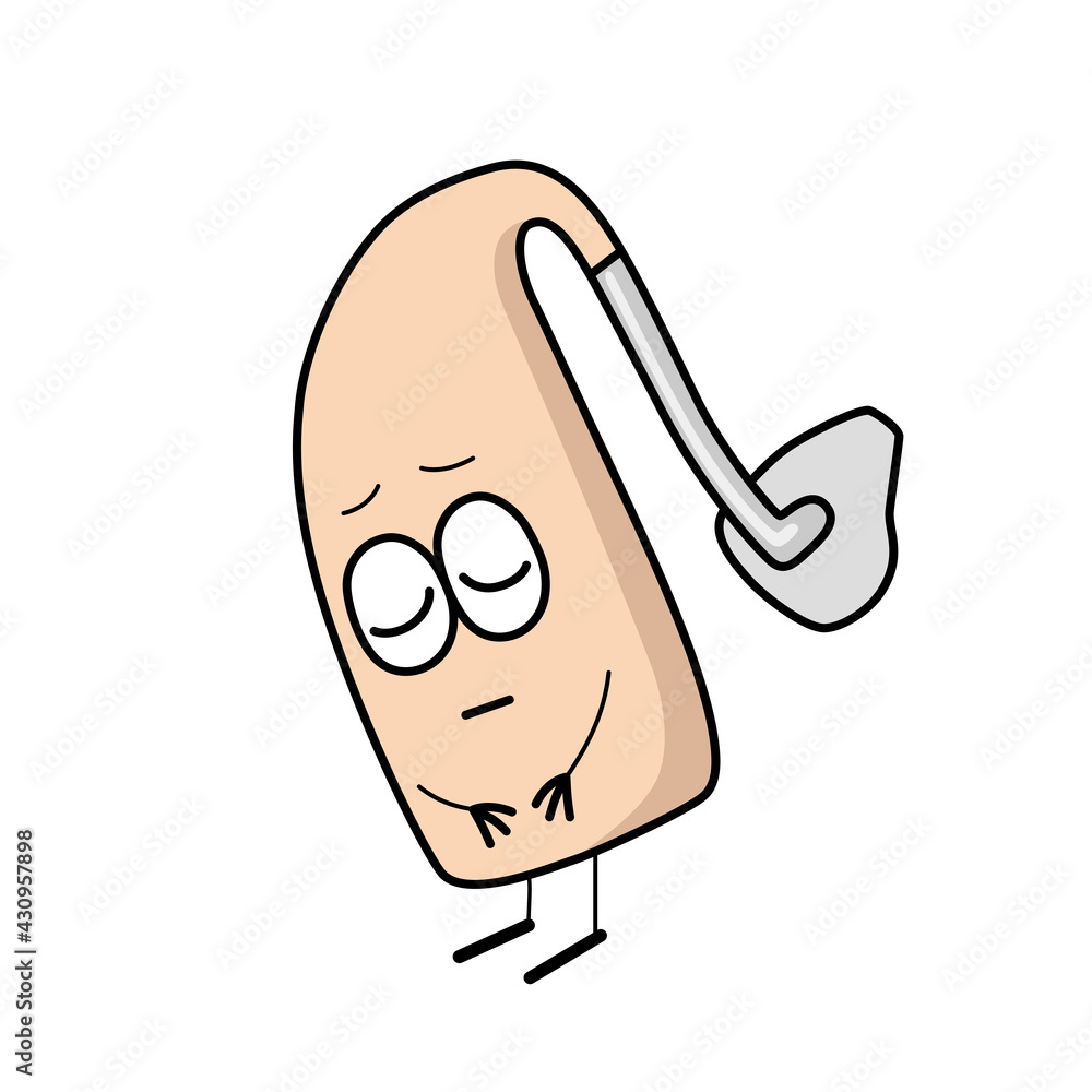 かわいい補聴器キャラクターがあやまるイラスト Stock Vector Adobe Stock