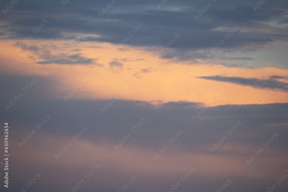 Sky with clouds before sunset. Texture. Background. Place for an inscription. Sky with clouds before sunset. Texture. Background. Place for an inscription.