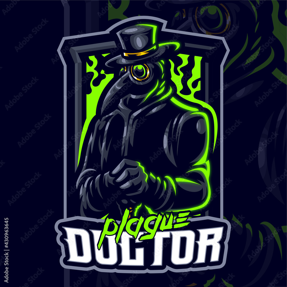 plague doctor Mascot Logo Template plague doctor Mascot Logo Template