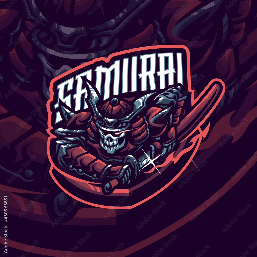 samurai Mascot Logo Template