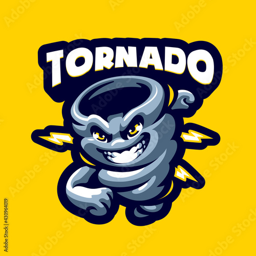 Tornado Mascot Logo Template