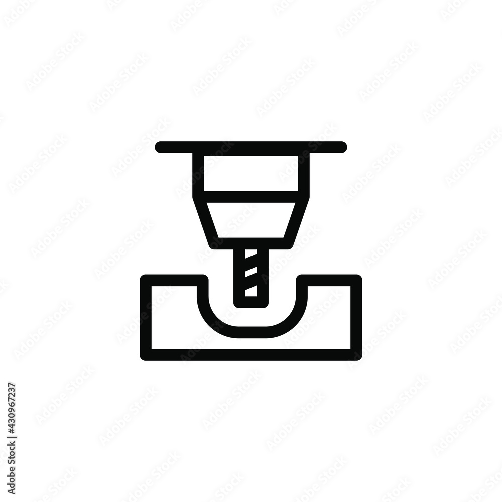 milling machine line icon vector illustration milling machine line icon vector illustration
