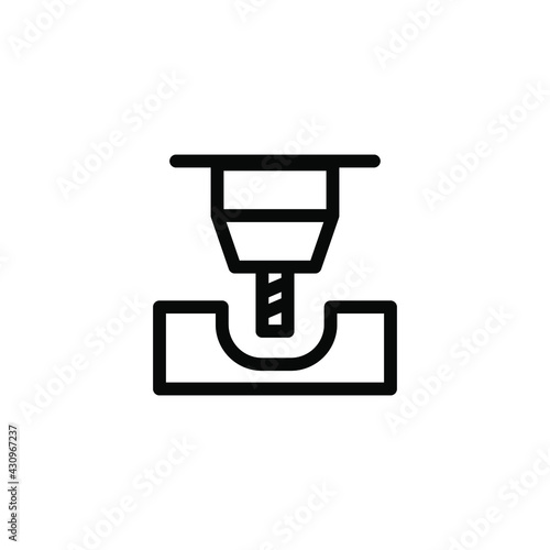 milling machine line icon vector illustration