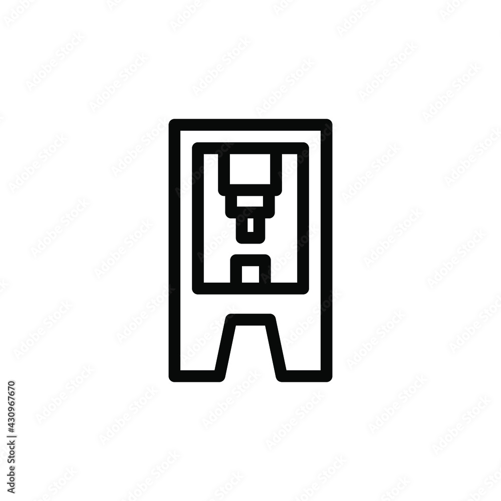 stamping machine line icon vector illustration stamping machine line icon vector illustration