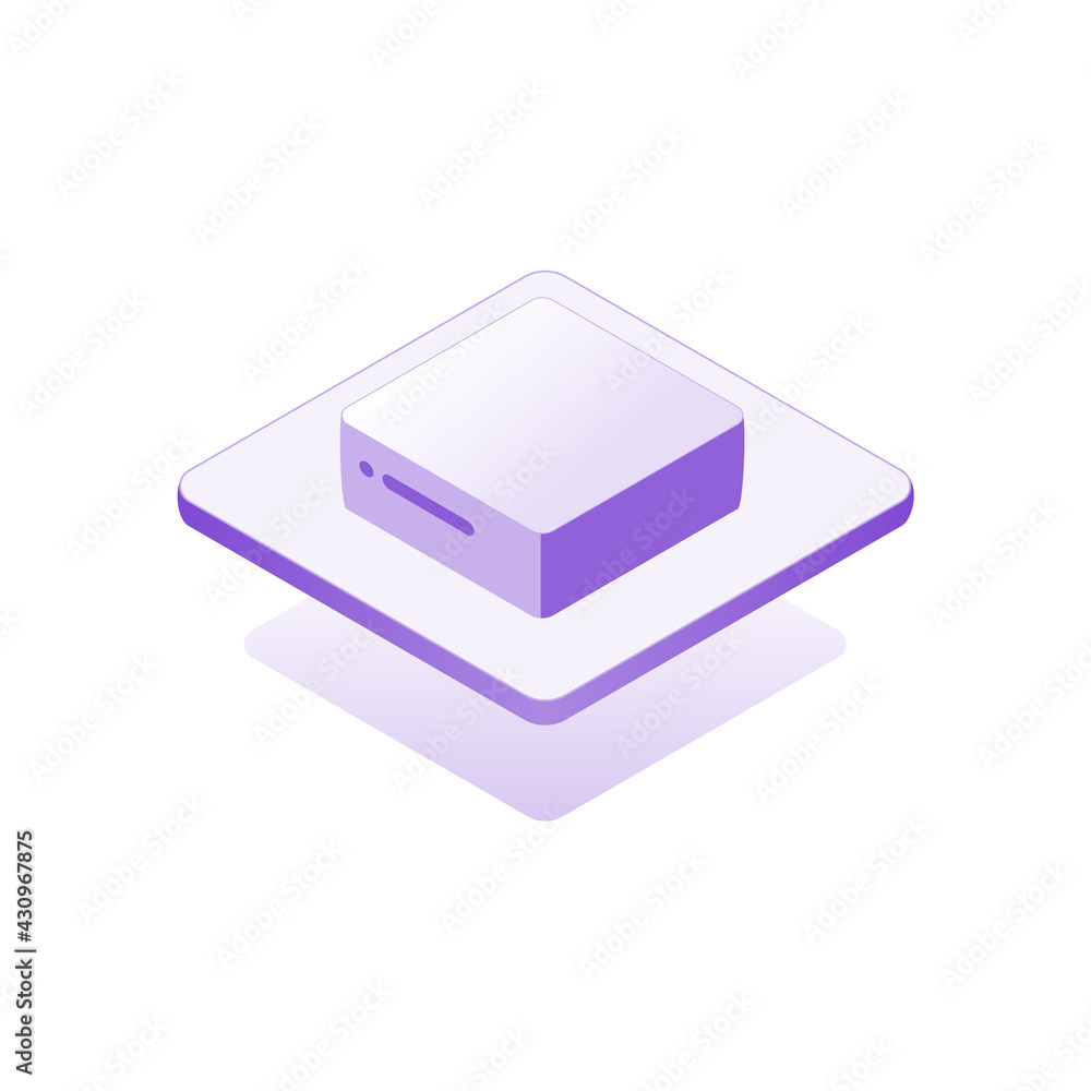 Icon smart home gateway, isometric design infographic Icon smart home gateway, isometric design infographic