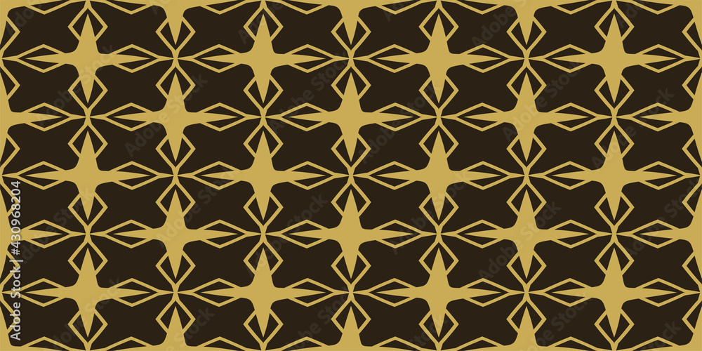 Abstract geometric background pattern gold with decorative elements on a black background, wallpaper. Seamless pattern, texture. Vector illustration Abstract geometric background pattern gold with decorative elements on a black background, wallpaper. Seamless pattern, texture. Vector illustration