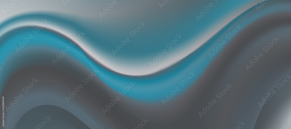 Abstract liquid background design, sea blue and grey paint color flow ...