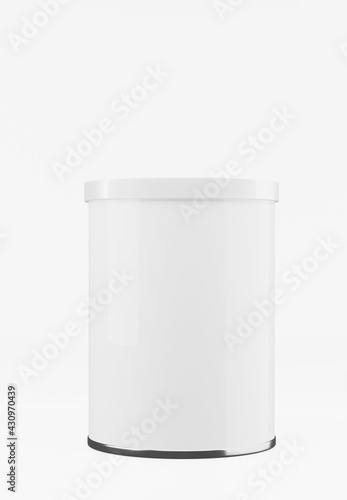 3d render of white bottle on for product display