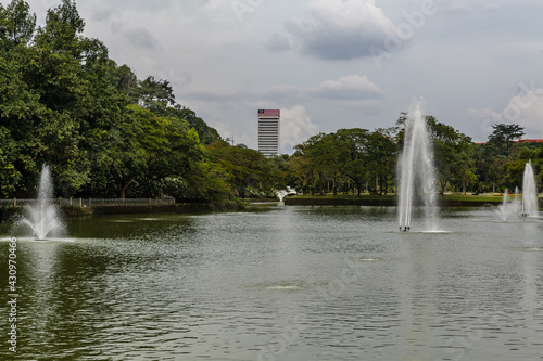 View at the pond in Lake Gardens, Kuala Lumpur, Malaysia, Asia  photo