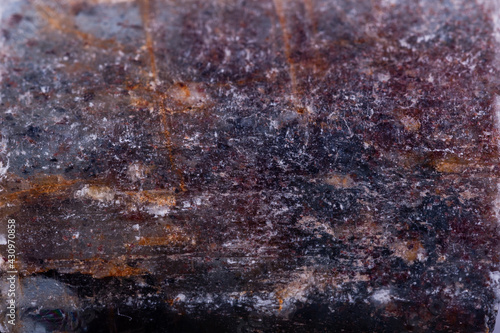 kyanite stone macro, close-up on a white background