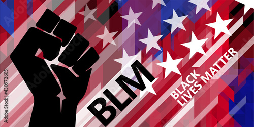 A Black Lives Matter (BLM) graphic illustration for use as a poster