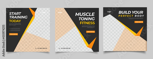 Gym Fitness social media post template