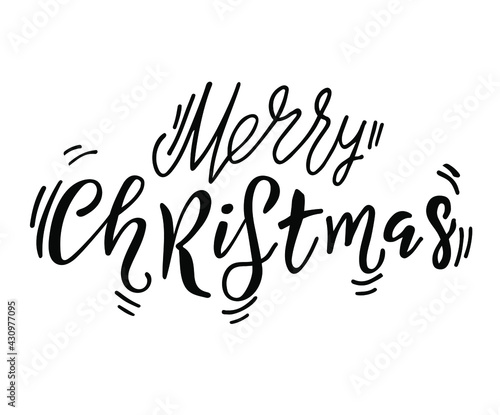 Merry Christmas vector text, Calligraphic Lettering, design card template. Creative typography for Holiday Greeting Gift Poster. Calligraphy Font style Banner.