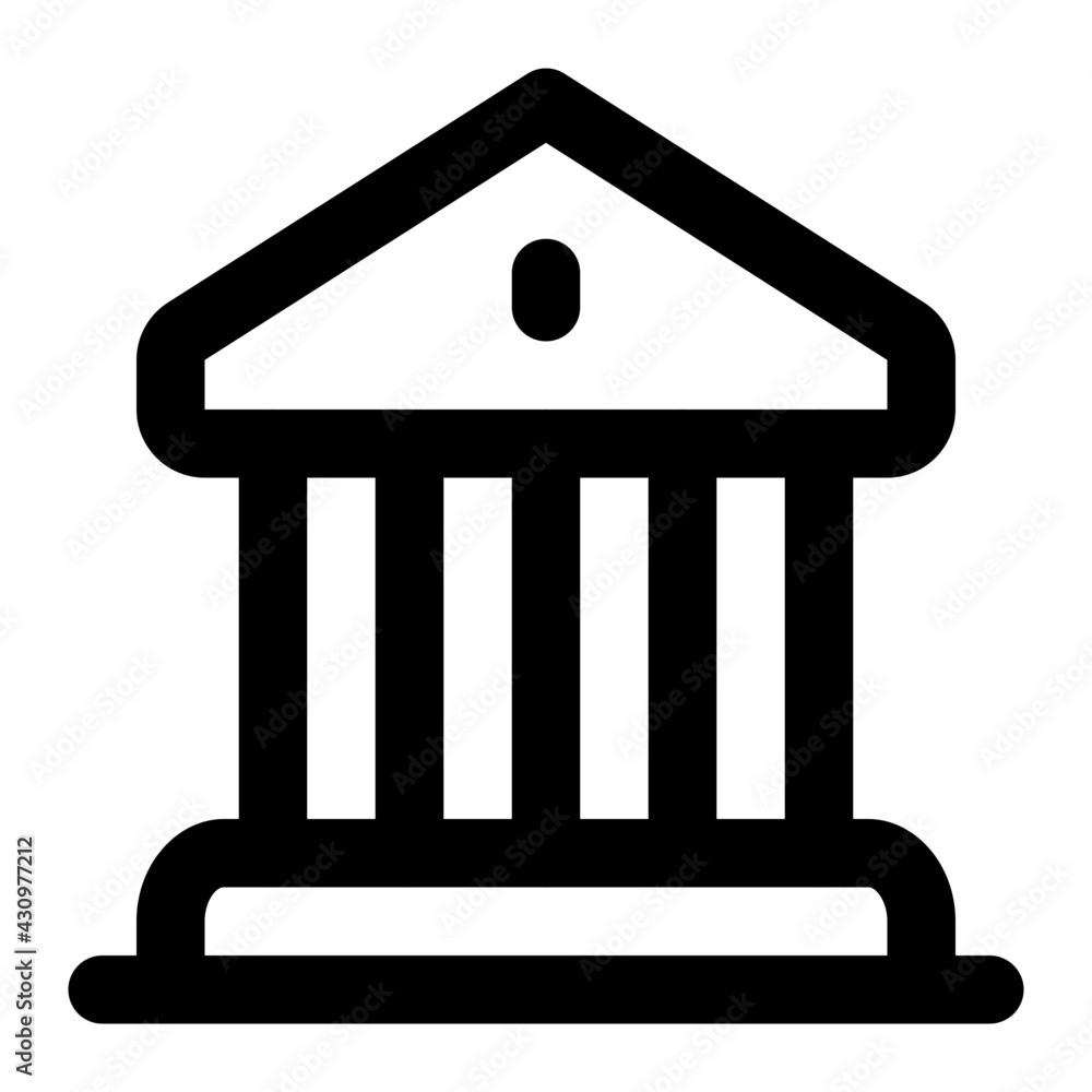 Building icon with line style Building icon with line style