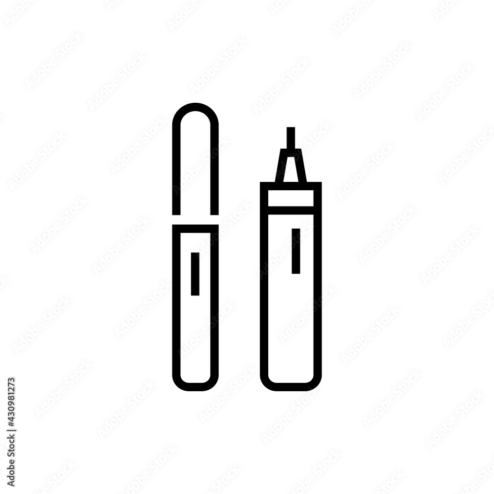 Eyeliner icon. Professional facial make up vector illustration. Editable stroke. Eyeliner icon. Professional facial make up vector illustration. Editable stroke.