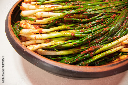 Green onion kimchi, Korean food