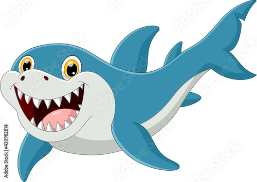 funny shark pose with smile