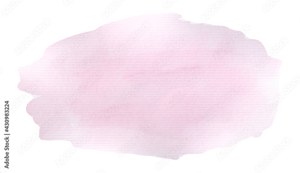 Abstract pink watercolor art hand paint on white background