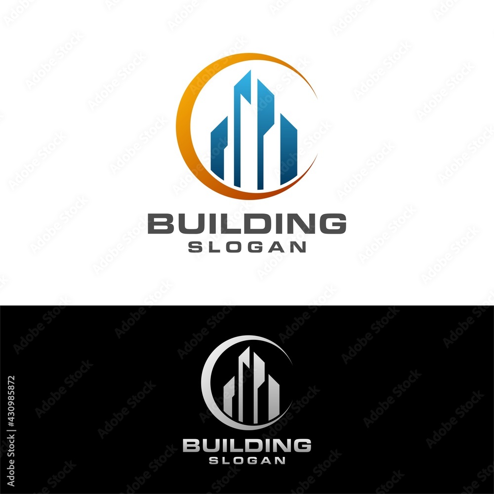 Modern Building logo design template vector Modern Building logo design template vector