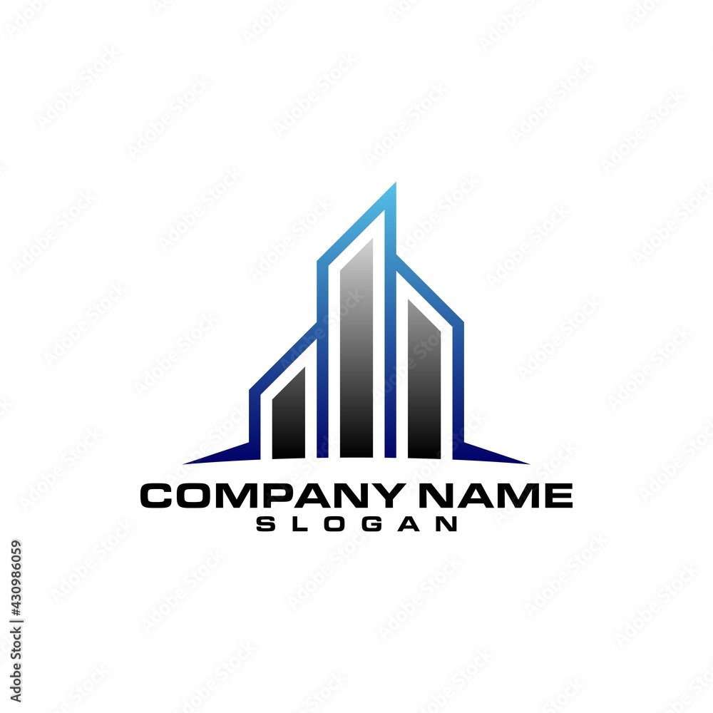 Modern Building logo design template vector Modern Building logo design template vector