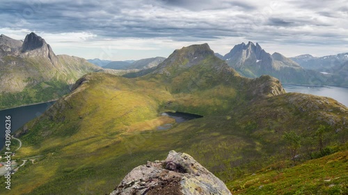 Timelapse Norway Lofoten Fjord Valley