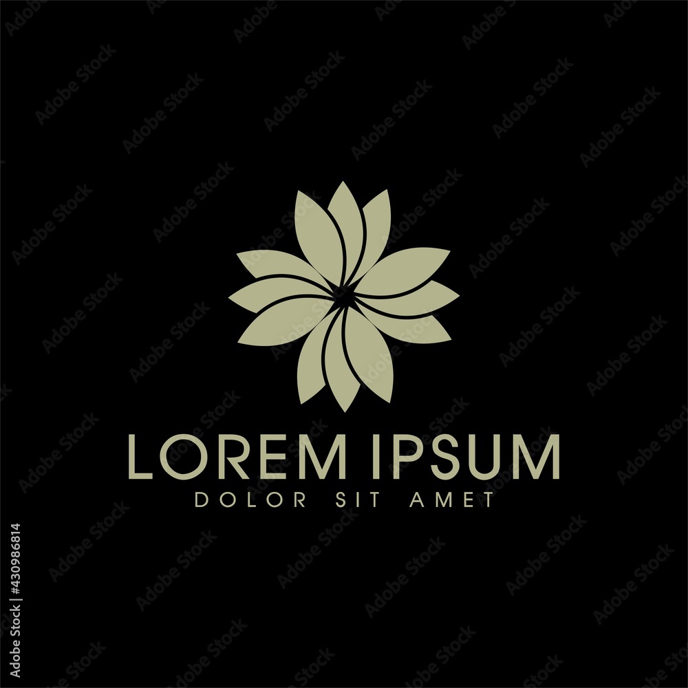 Vector templates of abstract green leaf logo designs - for medical, yoga, spa classes, beauty. Circles made with Vector leaves