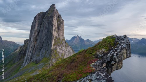Timelapse Norway Lofoten Mountaintop