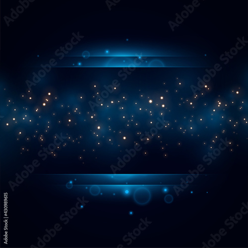 royal blue golden sparkles background design