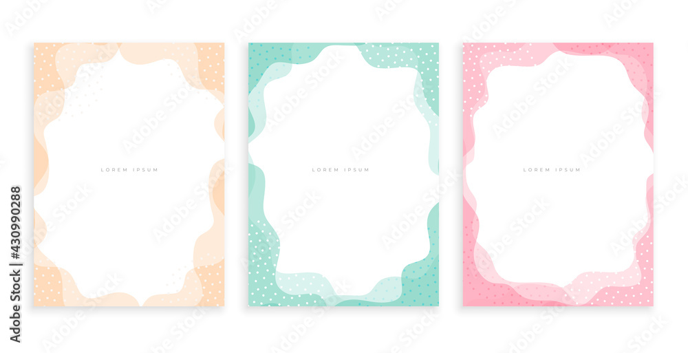 pastel color minimal memphis style poster design
