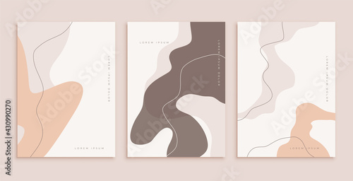 classic poster template in line and fluid share styles