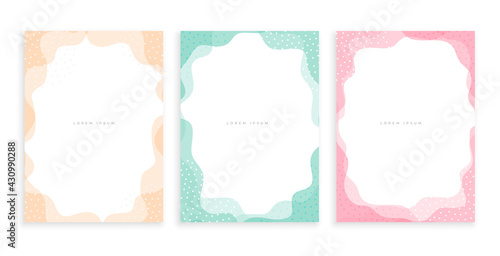 pastel color minimal memphis style poster design