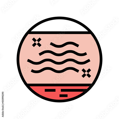 dry skin color icon vector. dry skin sign. isolated symbol illustration
