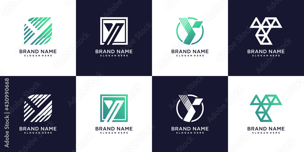 Set of Y logo collection with modern creative concept Premium Vector Set of Y logo collection with modern creative concept Premium Vector